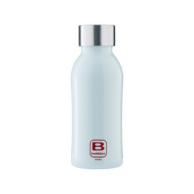 B Bottles Twin - Light Blue - 350 ml - Double wall thermal bottle in 18/10 stainless steel